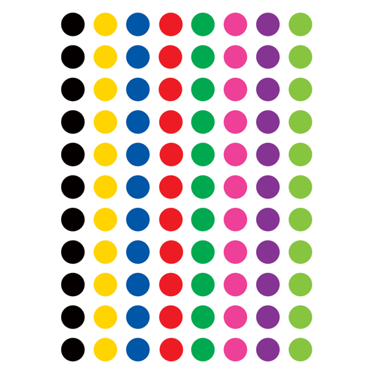 COLORFUL CIRCLES MINI STICKERS 528PK