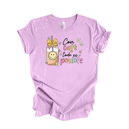 Camisa Con Cafe todo es Posible