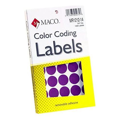 CODING LABEL 3/4" PURPLE 1000 PC