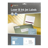 LABELS FULL SHEET 8-1/2" X 11" WHITE 25 PC