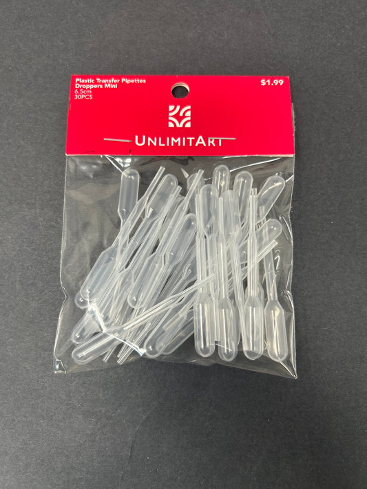 PLASTIC TRANSFER PIPETTES DROPPERS MINI 30PCS