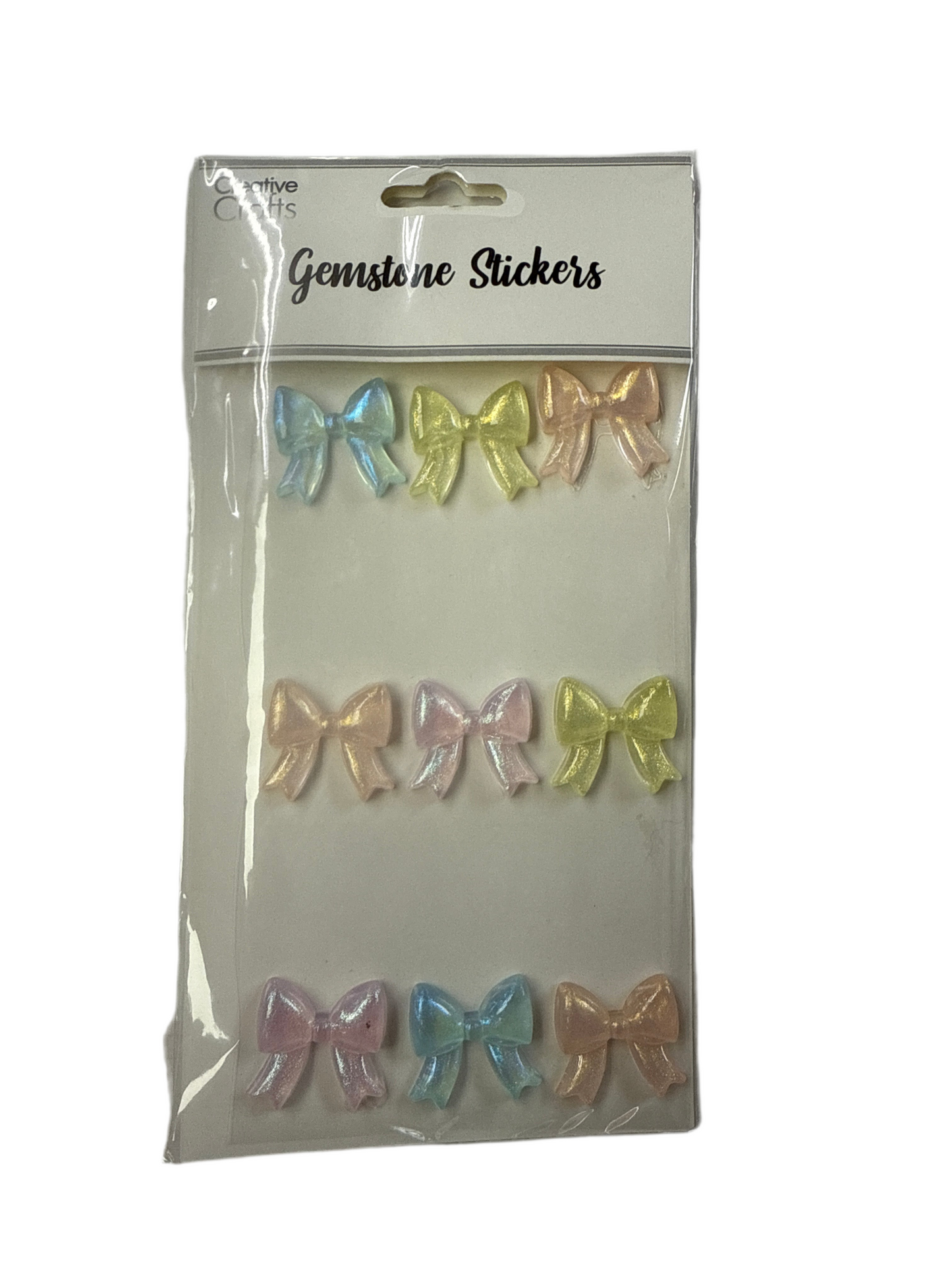 GEM STICKERS BOW MIX PASTEL COLOR