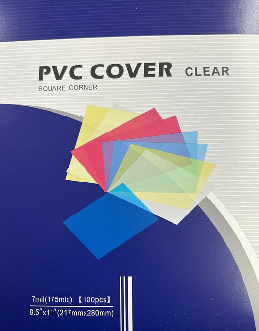 Cover de encuadernar 7ml Clear SQ Corner 100pc