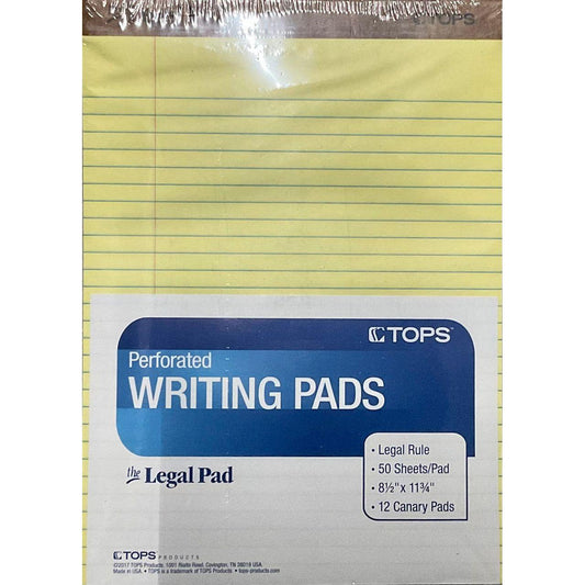 LETTER PADS YELLOW PQT.12