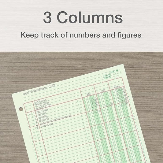 Columnar Analysis Pad, 3 Column, 8 1/2 X 11