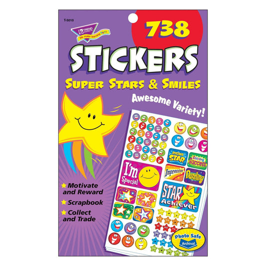SUPER STARS & SMILES STICKER PAD