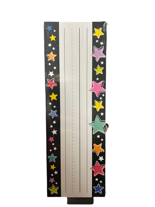 STAR BRIGHT COLORFUL STARS ON BLACK NAME PLATES