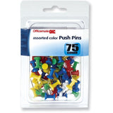 PUSH PINS ASSORTED COLORS PQ.75