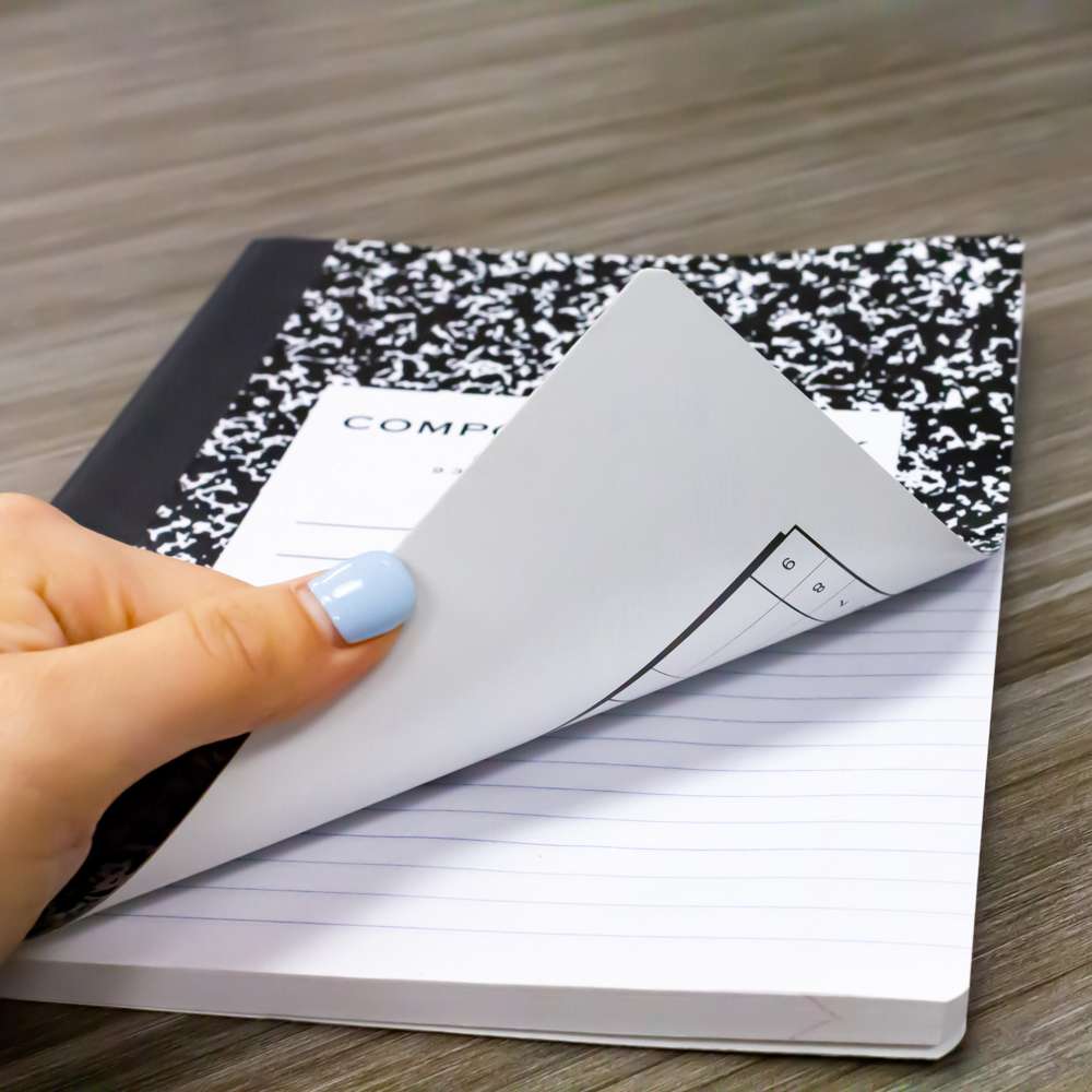 Composition Book W/R Black Marble Premium