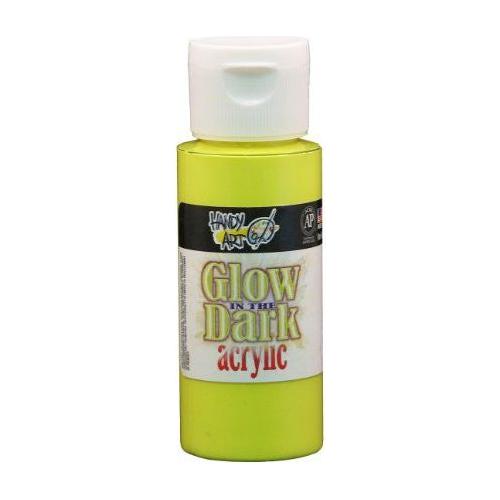 GLOW IN THE DARK ACRYLIC YELLOW 2OZ