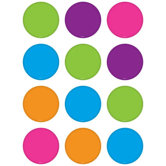 BRIGHT COLORS CIRCLES MINI ACCENTS 36PK