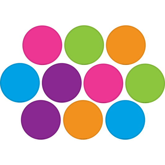 BRIGHT COLORS CIRCLES ACCENTS 6''