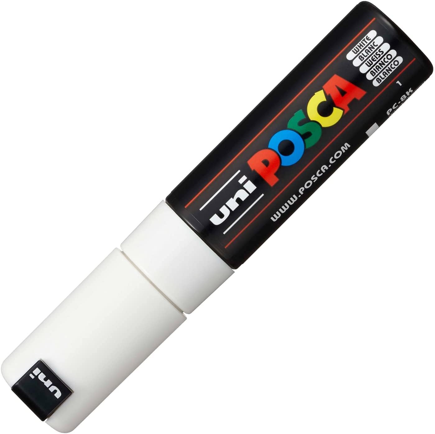 POSCA PC-8K PAINT MARKER BROAD CHISEL TIP WHITE