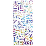 STICKER ALPHABETH LARGE WATERCOLOR 64 PCS