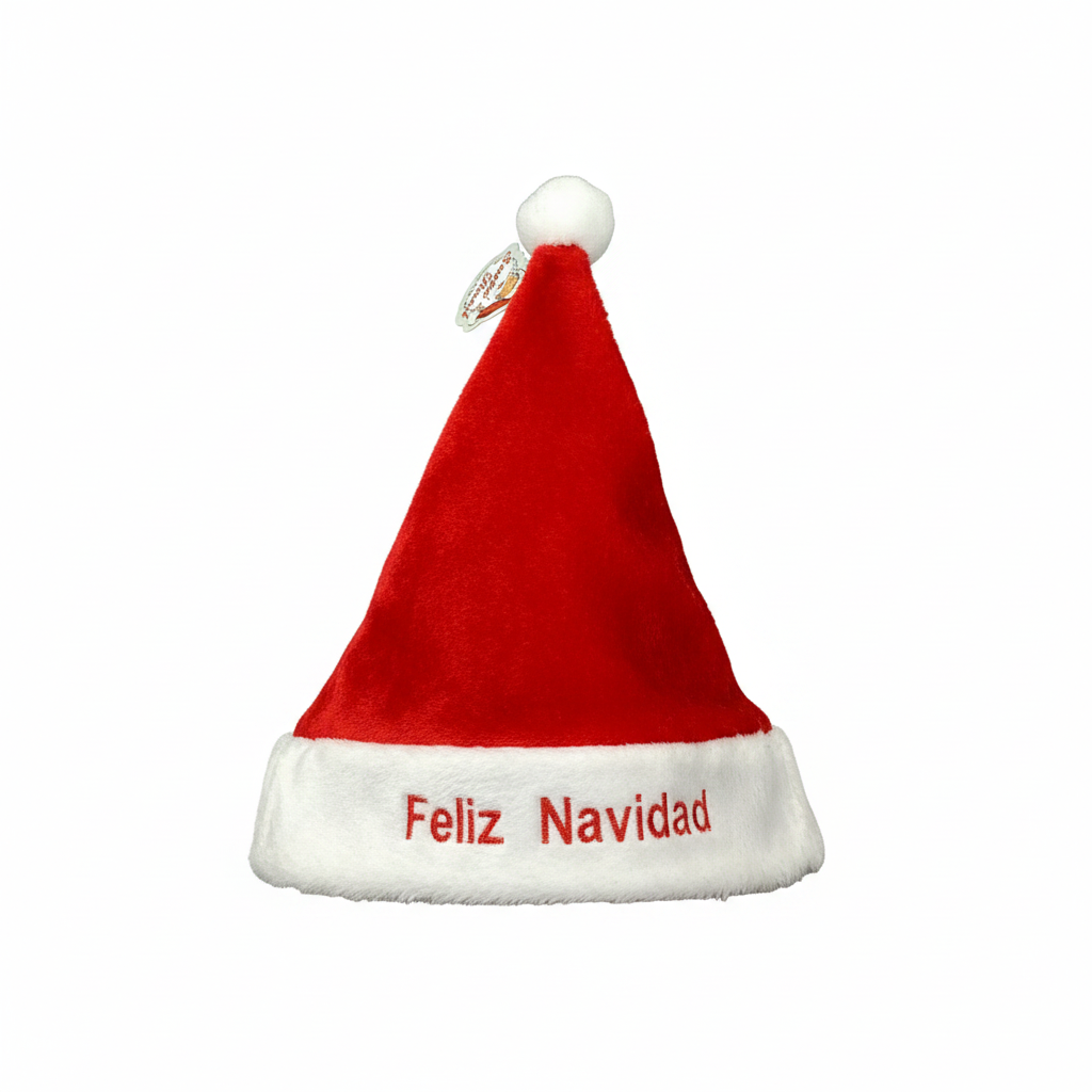 Hat Plush W/ Feliz Navidad Embroid - JA Riollano