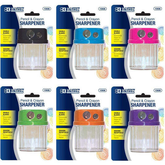 DUAL BLADE SHARPENER W/ ROUND RECEPTACLE