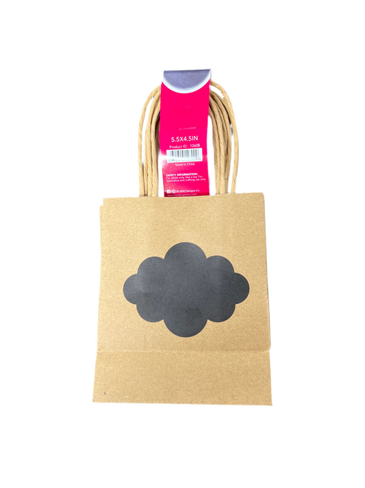 CHALKBOARD GIFT BAGS NATURAL 5.5" X 4.5"