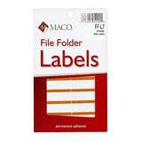 FILE FOLDER LABELS ORANGE 9/16" X 3-7/16" 248 PC