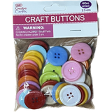 CRAFT BUTTONS MIXED COLORS 40PCS