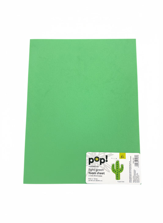 LIGHT GREEN FOAM SHEET 9X12