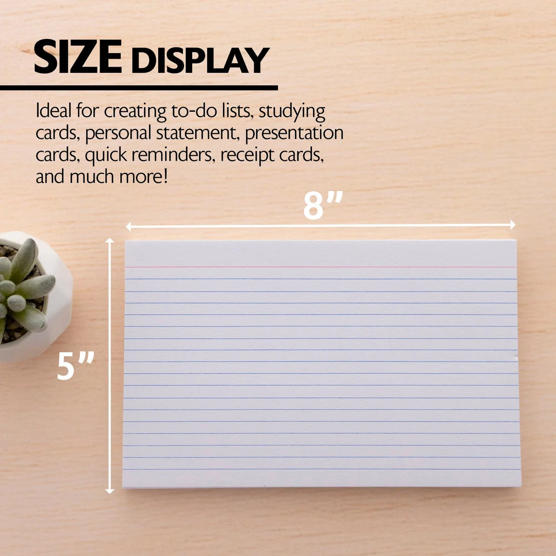 Index Card Ruled White 5" X 8" PQ.50 – imagen 3 - JA Riollano