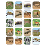 SAFARI ANIMALS STICKERS 120 PCS