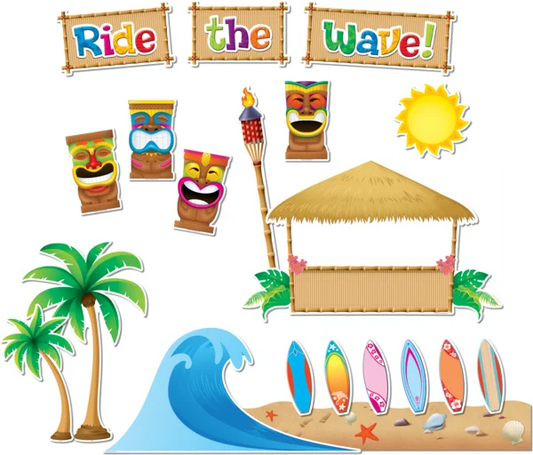 SURFS UP BOARD BULLETIN DISPLAY SET