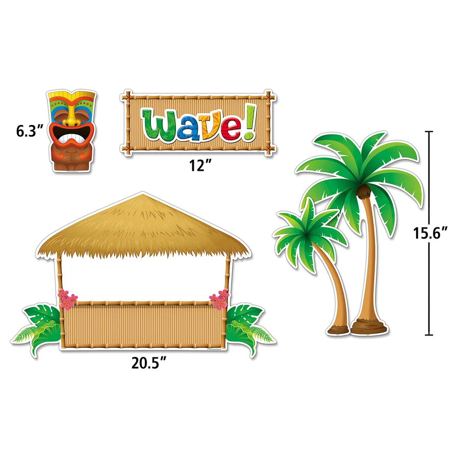SURFS UP BOARD BULLETIN DISPLAY SET