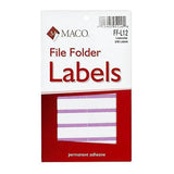 FILE FOLDER LABELS LAVANDER 9/16" X 3-7/16" 248 PC