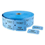 DOUBLETICKETS ROLL 1" X 2" BLUE 2000 PC