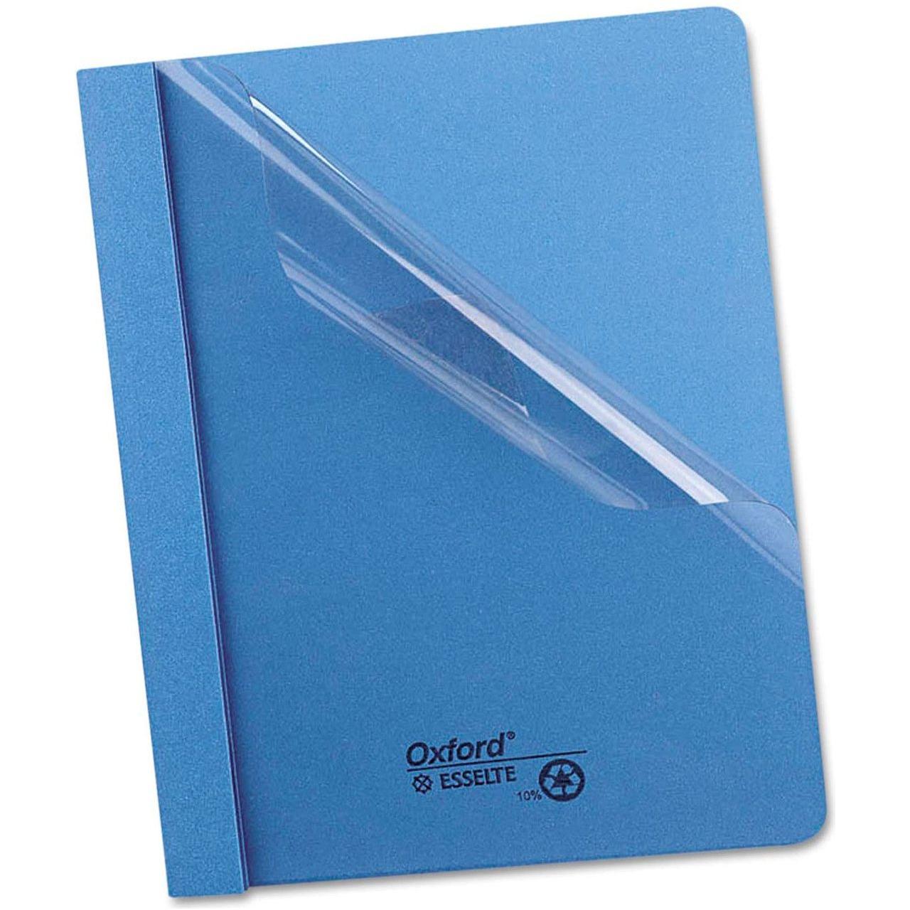 CLEAR FRONT REPORT COVERS LETTER LT.BLUE BOX/25