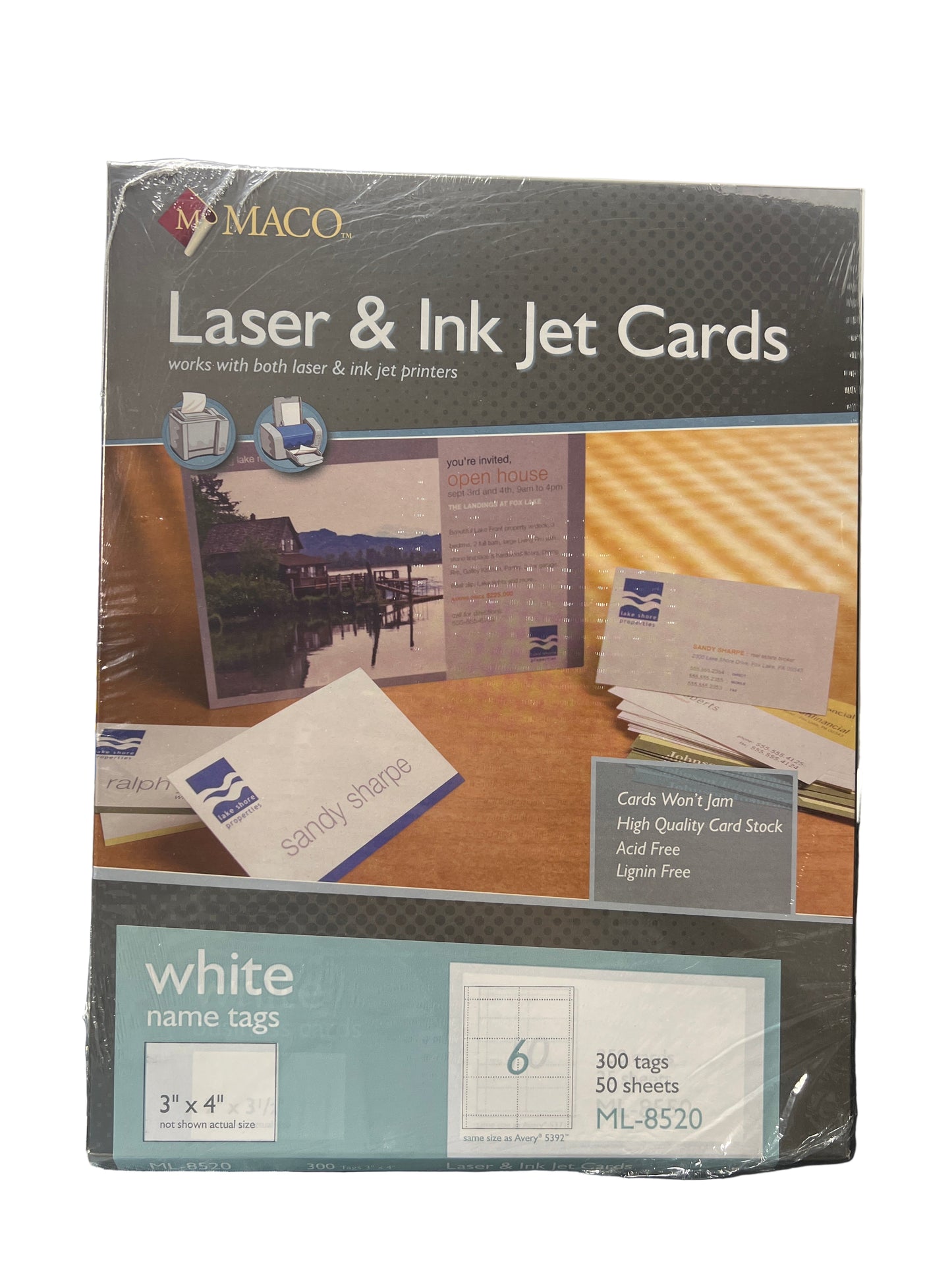 LABELS NAME TAG 3" X 4" WHITE 300 PC