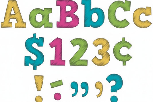 Chalkboard Brights Bold Block 4" Letters Combo Pack