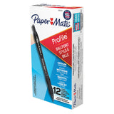 PROFILE BALLPOINT 1.0MM 12CD BLACK