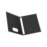 TWIN POCKET FOLDER W/TANG FAST. BLACK BOX/25