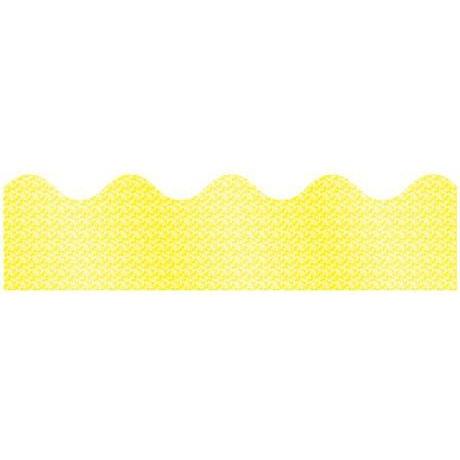 BORDERS SCALLOPED YELLOW SPARKLE