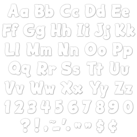 WHITE FUNTASTIC LETTERS