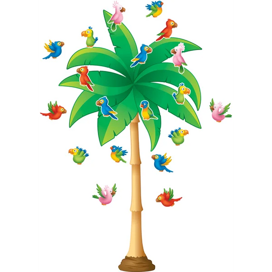 TROPICAL TREES BULLETIN BOARD DISPLAY SET