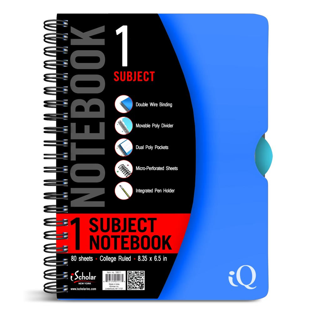 IQ 1 SUB POLY NOTEBOOK 8.35X6.5" 80 SH