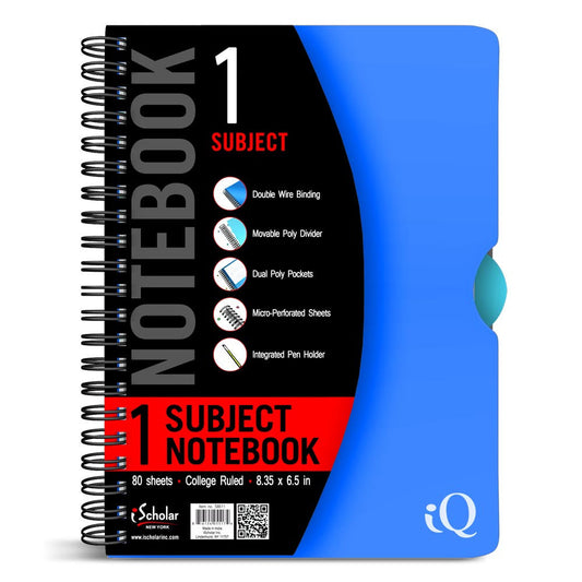 IQ 1 SUB POLY NOTEBOOK 8.35X6.5" 80 SH