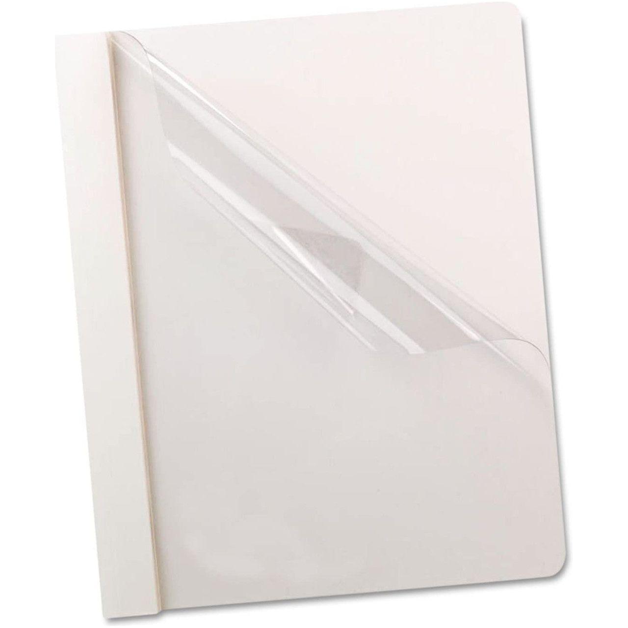 CLEAR WINDOW REPORT COVER WHITE BOX/25