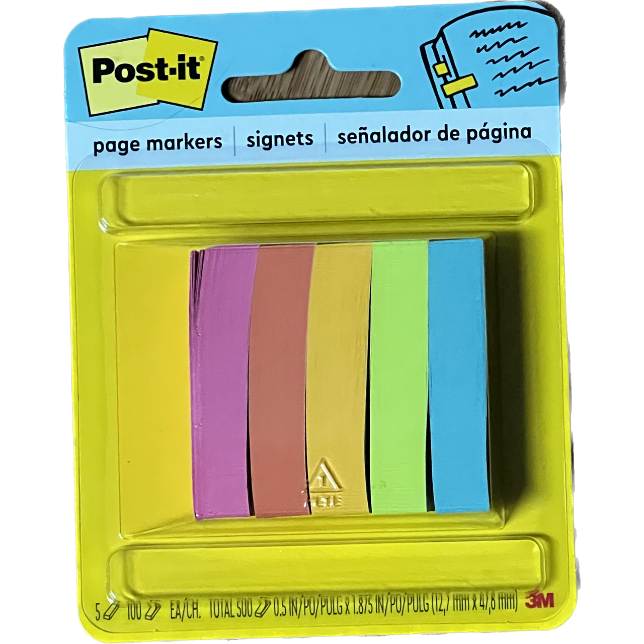 PAGE MARKERS 1/2" NEON PQ.5