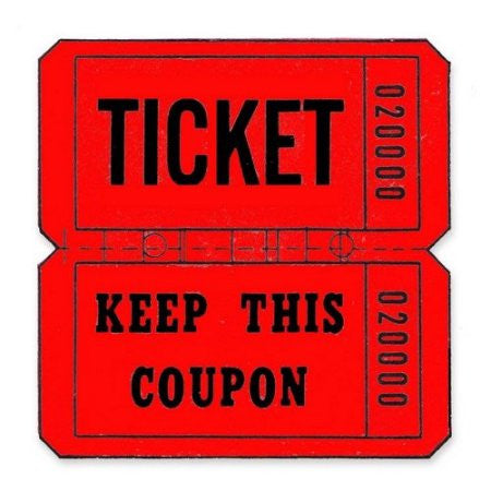 DOUBLETICKETS ROLL 1" X 2" RED 2000 PC