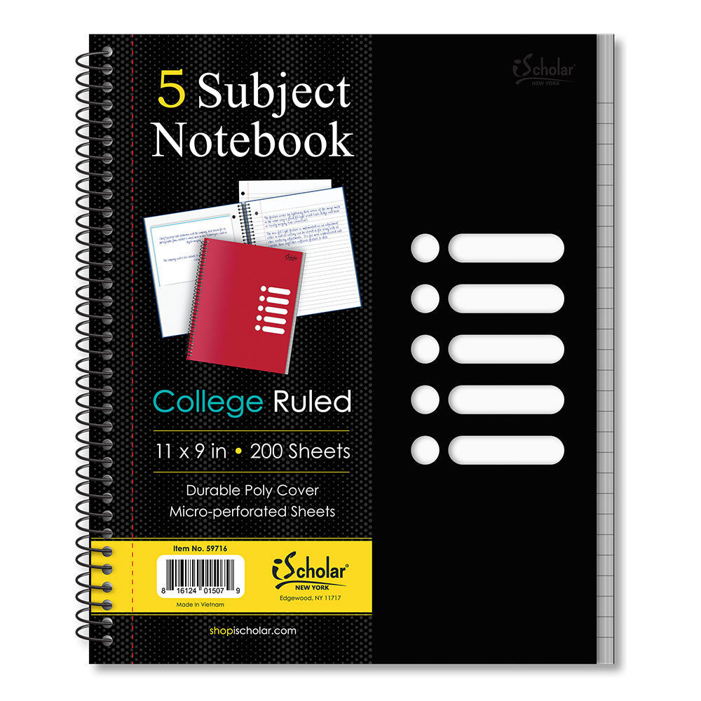 SP LIBRETA ESPIRAL 5 DIV GDE 200PG