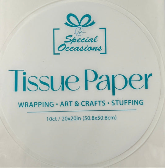 WHITE TISSUE PAPER 10 SHEETS