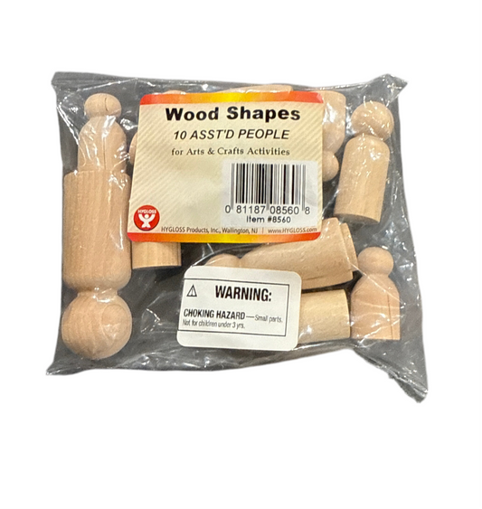 CRAFT WOOD PEOPLE 10PCS