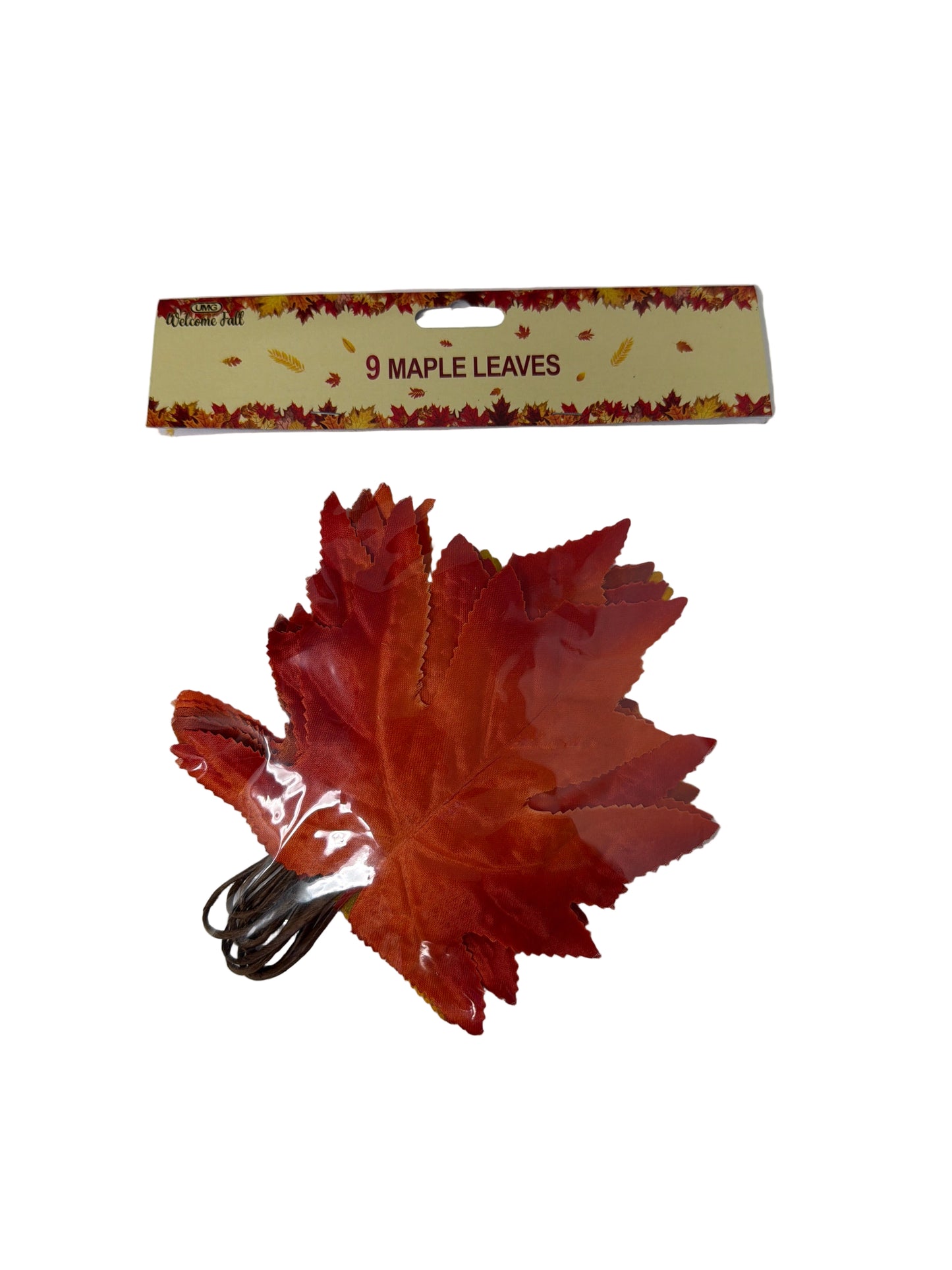 HARVEST MAPLE LEAVES 9PK 5.5IN