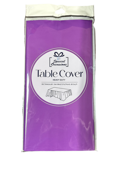 RECTANGLE PURPLE TABLE COVER 54X108IN