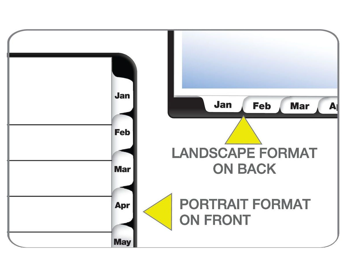 Printable Dividers Monthly White Letter