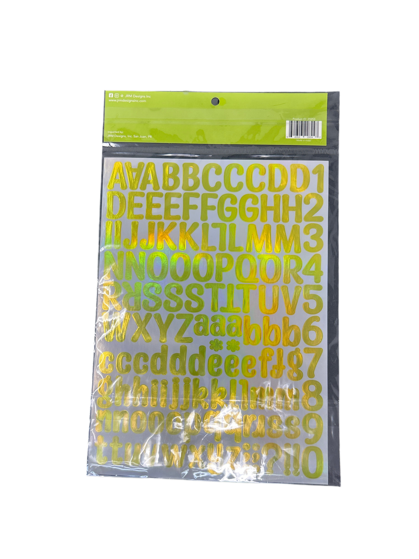 GOLD ALPHABET NUMBER & SIGN SHEET